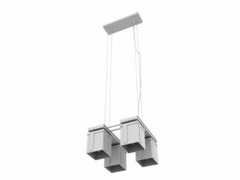 Modelo 3D combinado de cuatro araña de luz