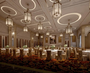 3d modelos hotel Continental de banquetes sala