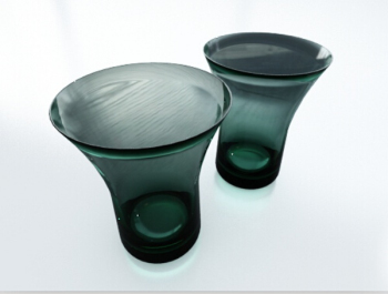 Modelo 3D de cristal verde