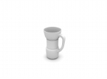 Taza blanca modelo en 3D