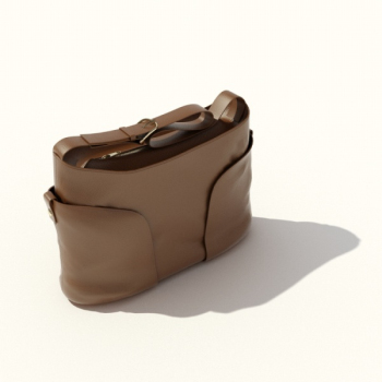 Modelo 3d hombro marrn bolso de la señora