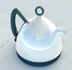 Modelo 3d fina tetera blanca