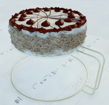 Pastel de chocolate en 3D