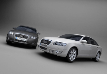 Blanco y negro modelo de Audi 3D