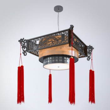 Al estilo chino modelo candelabros 3D