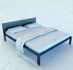 Simple modelo 3d cama doble