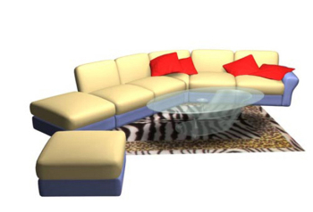 Modelo 3D de mesa de sof