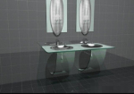 Modelo de cristal lavabo 3D