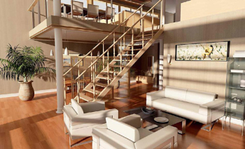 Modelo 3D mejoras para el hogar de dos niveles