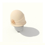 Señoras modelo 3D sombrero