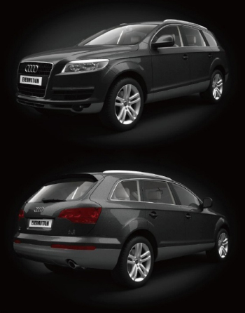 Modelo 3d negro sedn Audi