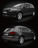 Modelo 3d negro sedn Audi