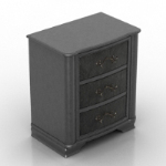 modelo de mesa de noche negro