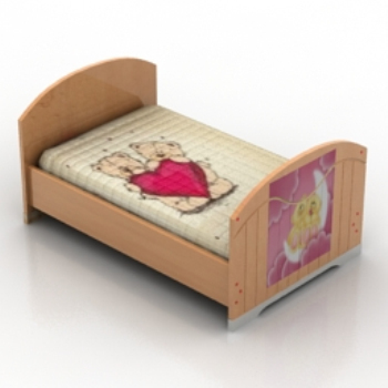 modelo lindo cama niño rosa