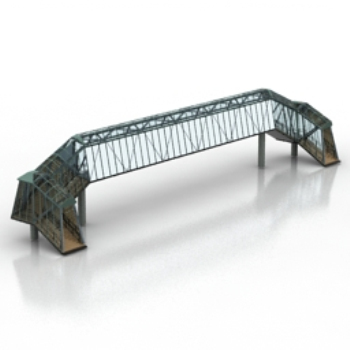 Modelo 3D del puente de vigas de hierro