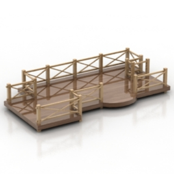 Modelo 3D de los puentes decorativos parque