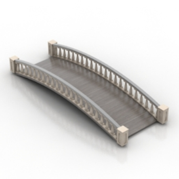 Modelo 3D de un simple puentes de diseño