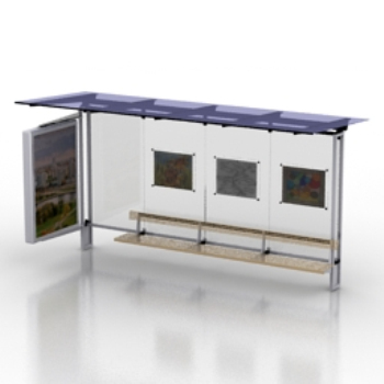 Modelo 3D de las paradas de autobs