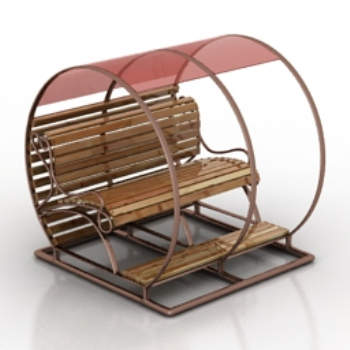 romntica de estilo europeo mecedora modelo 3D