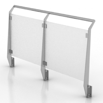 modelo de valla de cristal al aire libre