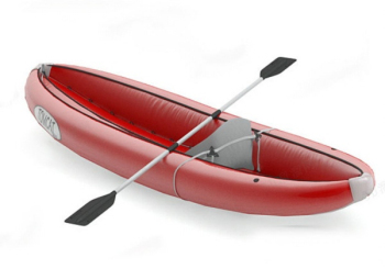 canoa roja modelo 3d