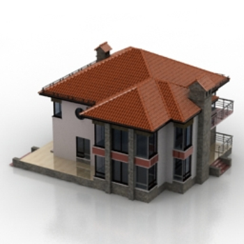 Modelo de villa de lujo al aire libre