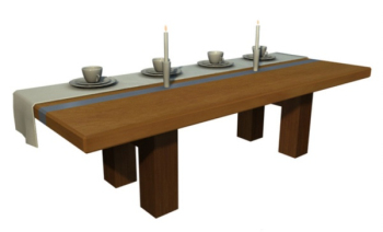mesa de madera simple 3d modelos
