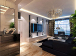 saln blanco y negro estilo 3d modelo