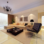 modelos 3D saln sencillo y confortable