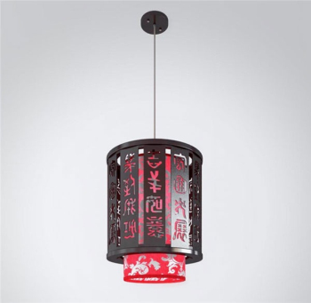 rojo modelo 3D candelabros de estilo chino exquisito