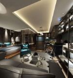 Modelo moderno hombre de negocios dormitorio 3D