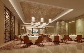 Restaurante chino saln de banquetes modelo 3d