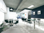 pequeña sala de reuniones para discutir sala de modelo 3D
