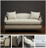 Beige comodo sofa modelo 3D