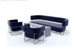 Simple negro y gris sofa 3D molde