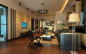 Sala de estar de estilo europeo diagrama de efecto decorativo