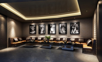 Un modelo de sala de KTV bar grande