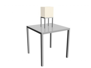 Escritorio en forma de modelo de la lmpara 3D