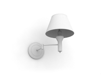 Lampara de pared modelo 3D blanco minimalista
