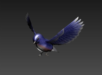 Purple Bird Modelo 3D
