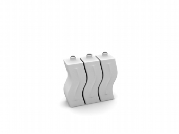 Modelo 3D de jarrn creativa forma de onda
