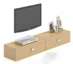 Madera, mueble de television modelo 3D