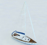Modelo 3D Yate de lujo