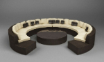 Combinado modelo 3D del sof circular arqueada