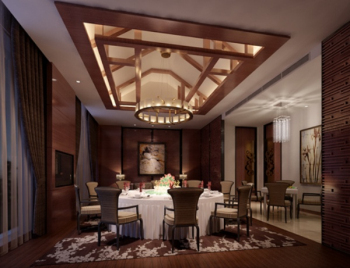 Paquete restaurante elegante modelo en 3D
