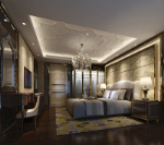 3d modelo de la decoracin del dormitorio continental de lujo