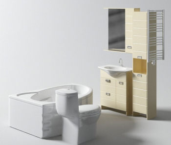 Modelos de baño 3d familiares