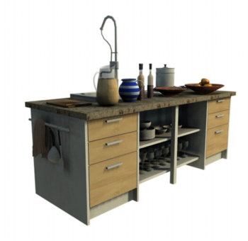 Textura simple modelo 3d Gabinete