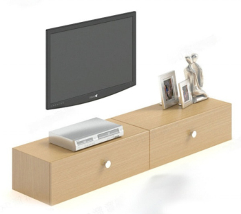 Madera Mueble de televisin de modelos 3D