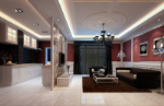 Sala de estar elegante modelo 3d